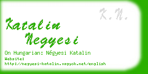 katalin negyesi business card
