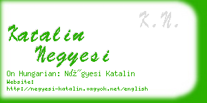 katalin negyesi business card